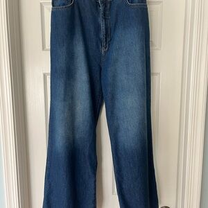 Pilcro Women's Wide-Leg Jeans in Medium Blue Wash